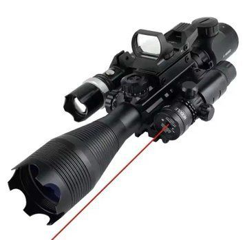 Оптичний приціл Riflescope 4-16x50 EG комплект 4в1 з коліматором, ліхтариком та ЛЦУ TR-PR-4-16х50EG фото