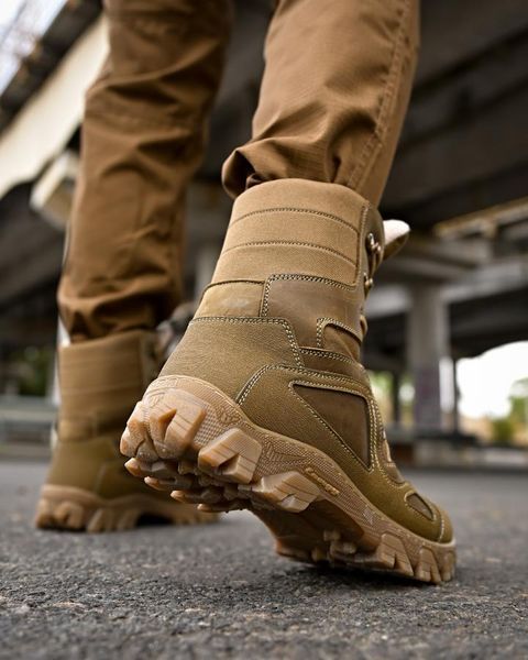 Зимові тактичні черевики Protect койот (нубук / фліс), розмір 40 19847 фото